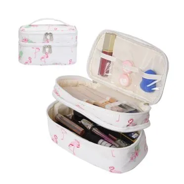 डबल लेयर मेकअप बैग